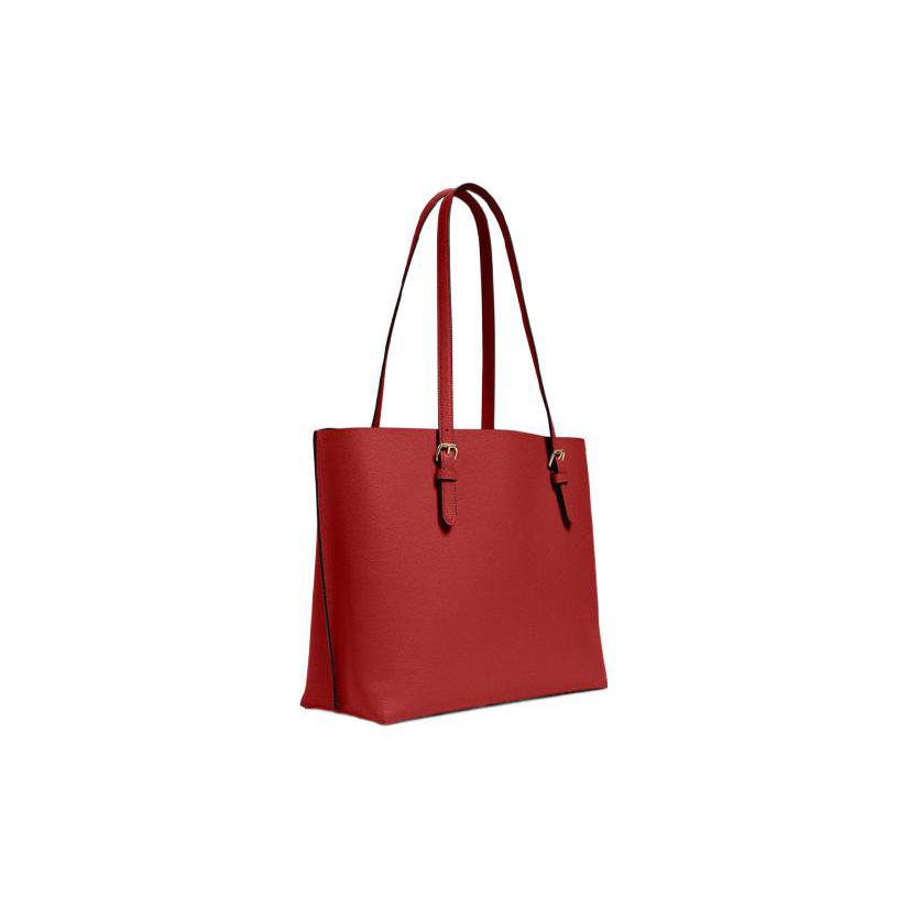COACH Mollie Cow Leather Tote Bag, Shopping Bag, Shoulder Bag, Handbag 34 Women's Red 1671-IMP1Y