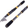 Telescopic Fishing Rod Carbon Fiber Pole with CNC Reel Seat Portable Retractable Fishing Poles