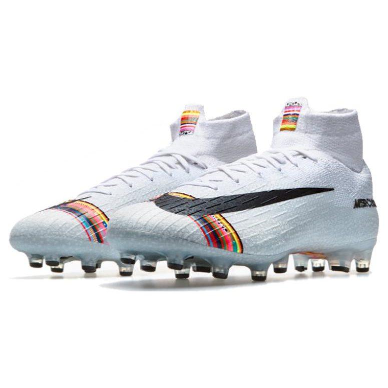 Nike Mercurial Superfly 6 AG Artificial Ground Slip Resistant Abrasion Resistant Soccer Shoes Unisex White AJ3546-109