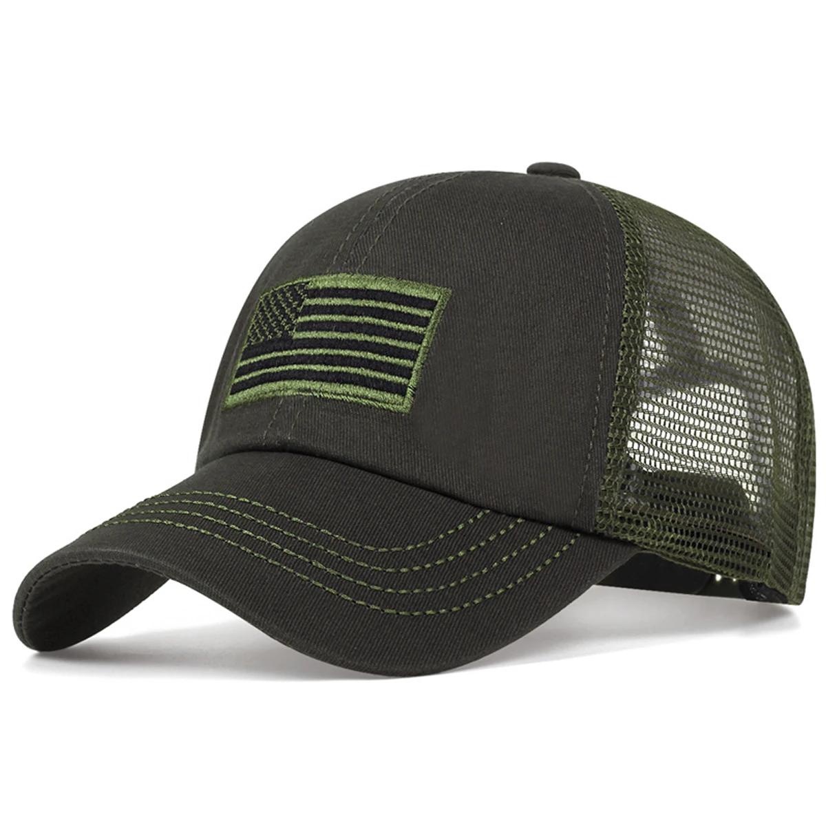 

Unisex Flag Of The United States Embroidery Baseball Net Caps Spring and Summer Outdoor Adjustable Casual Hats Sunscreen Hat Cap армия зеленый