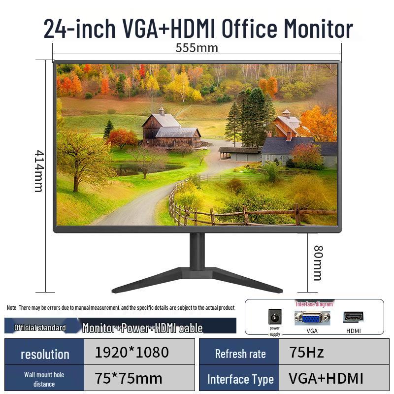 19/22/24-inch HD LCD Monitor for Business & Home Use
