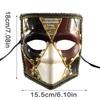 Classical Venetian Mens Masquerade Mask Full Face Lace Trim Phantom Styles Eyemask for Cosplay Costume Parties Accessory