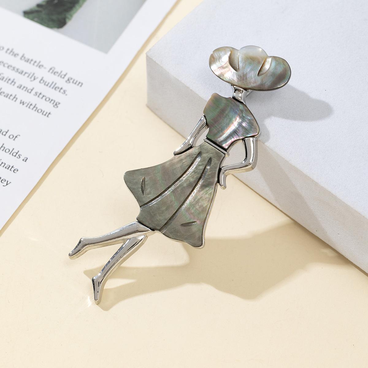 

Натуральный перламутровый женская брошь-подвеска из ракушки для элегантных вуалеток женская брошь ювелирное изделие подарок 82x33 мм 82x33mm