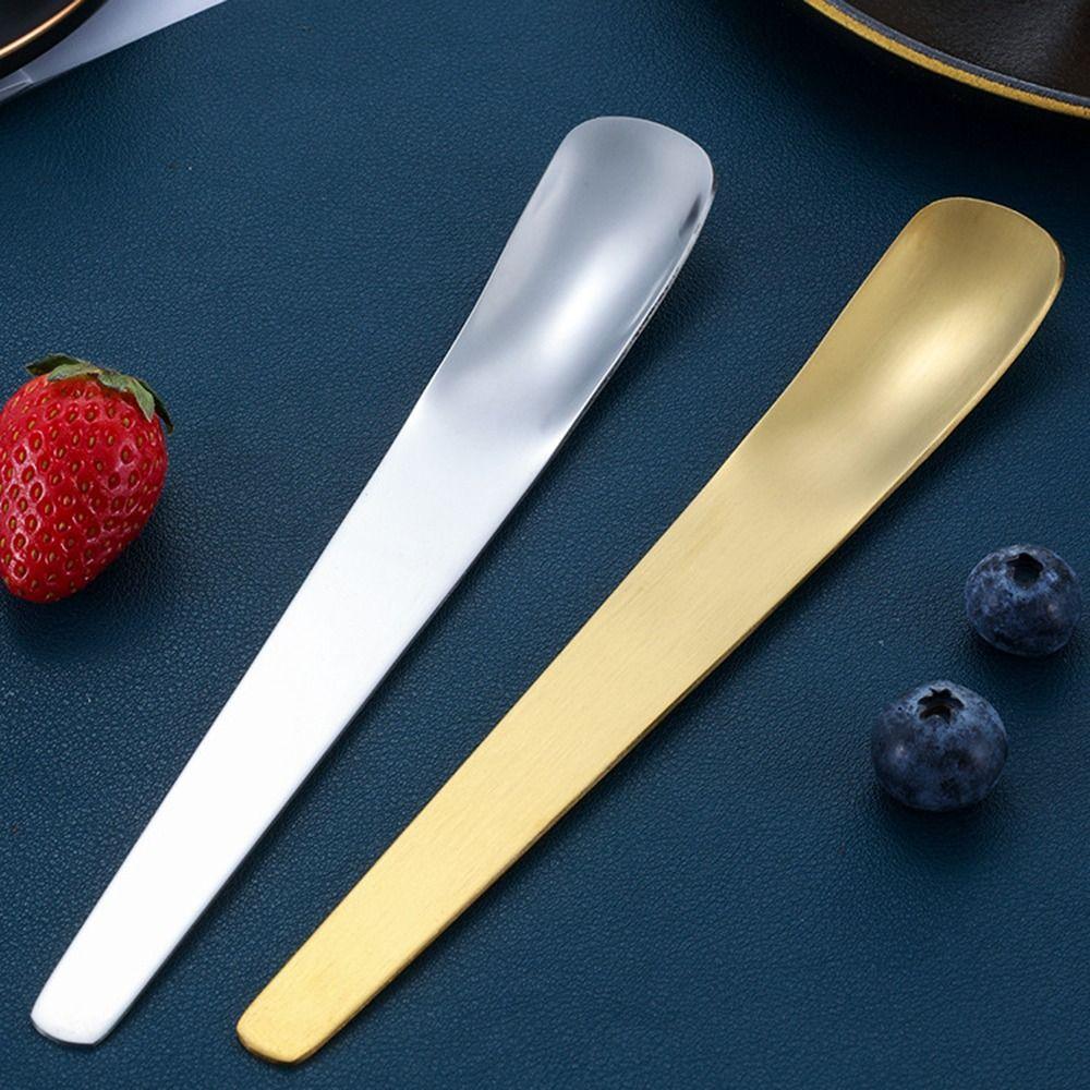 Tea Espresso Long Handle Flat Head Ice Cream Stirrer Ice Cream Spoons Stirring Tool Teaspoon