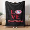 Bayern Munich Personalized Name Blanket Gift Personalized Blanket Soft & Cozy for Chair Nap Livingroom Seaside for All Occasions
