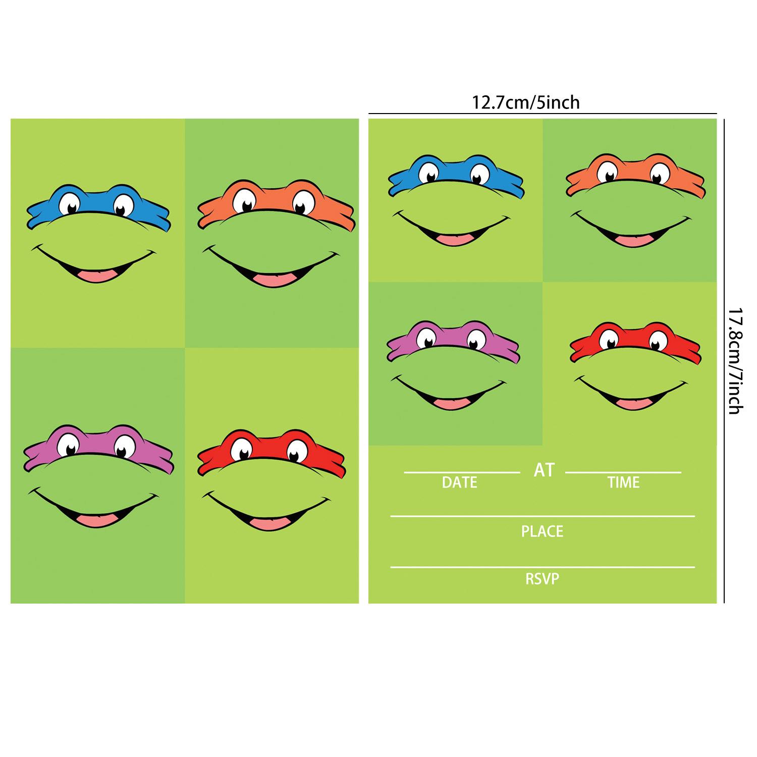 Набор детской праздничной посуды и украшений «Черепашки-ниндзя»