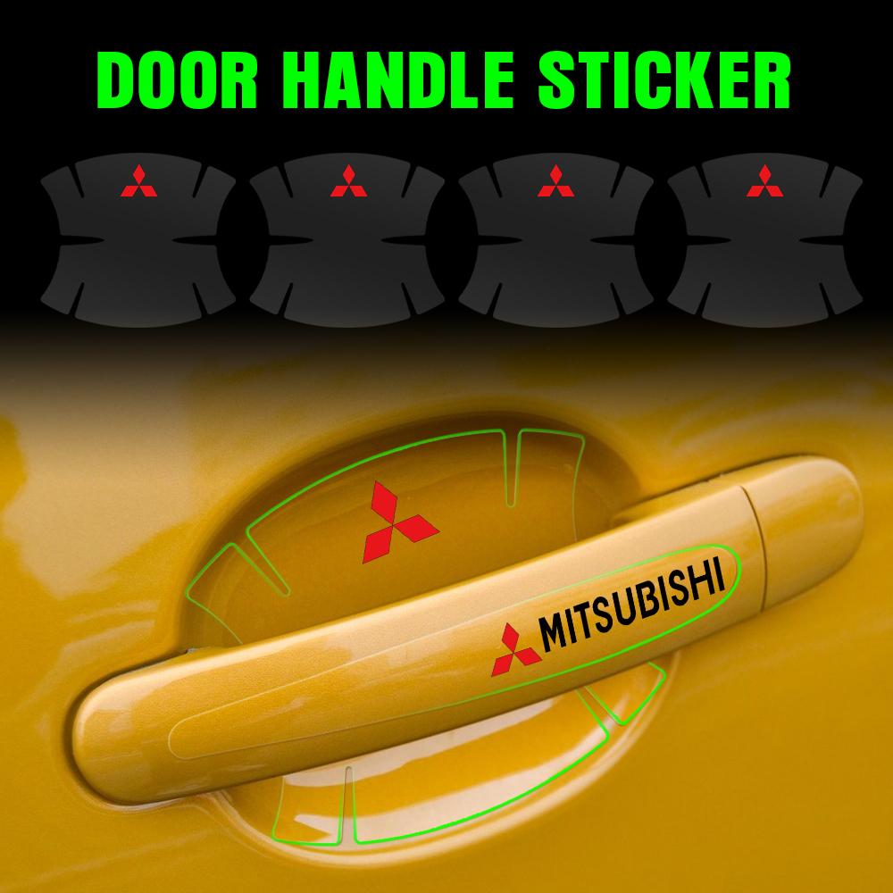 Car Door Bowl Handle Protector Stickers Transparent Anti-scratch Film For Mitsubishi 9 Ralliart EX ASX L200 Colt Outlander Cross