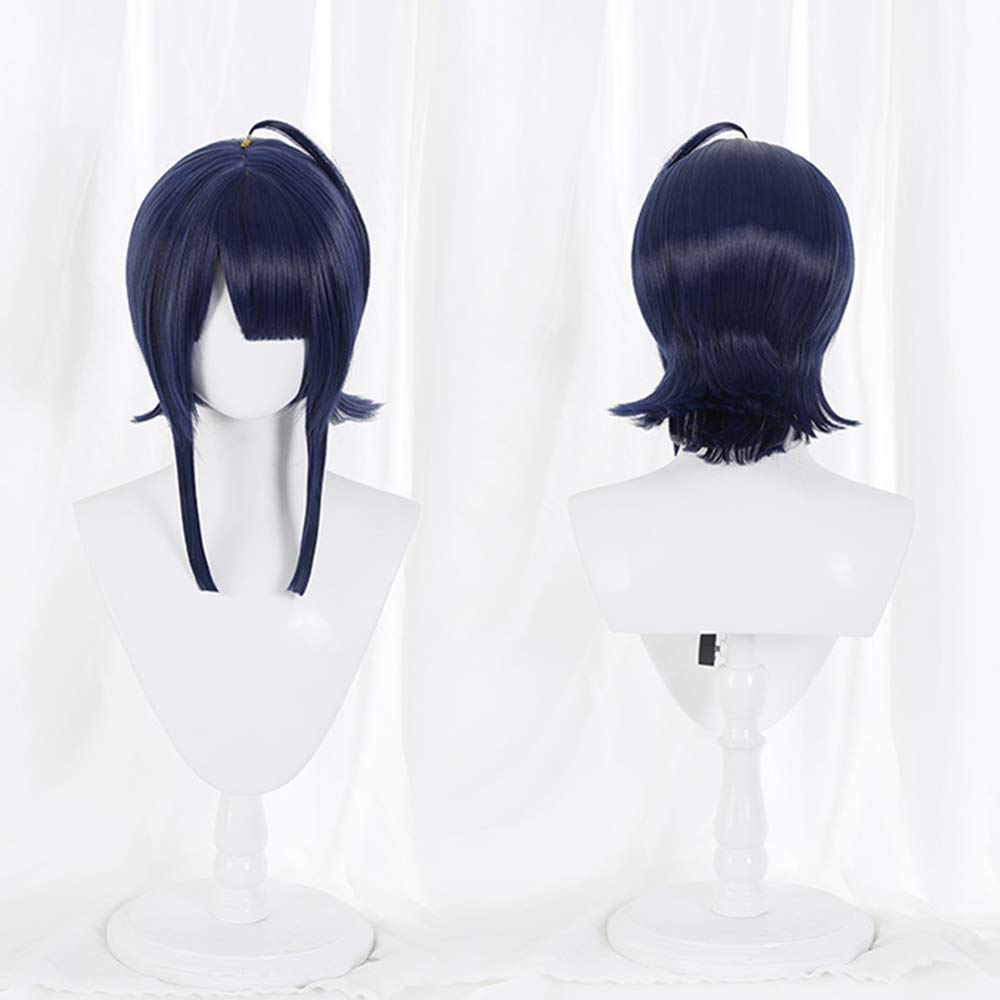 Cosplay Wig with Net, Utsumi Elise Purple, Heat-Resistant Wig