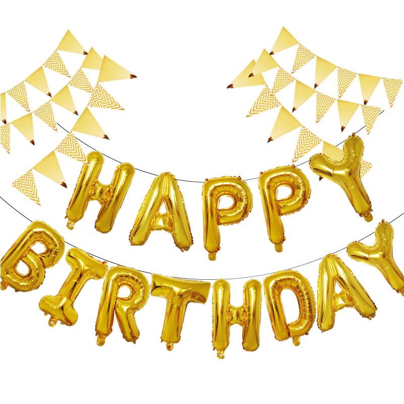 50pcs Letter Balloon Aluminum Foil 50 Cm Bright Gold Silver Aluminum Film Letter Balloon