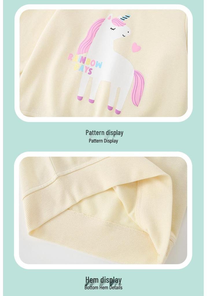 26-Year Autumn/Winter Children's Unicorn Round Neck Sweatshirt - Cartoon Cute Print