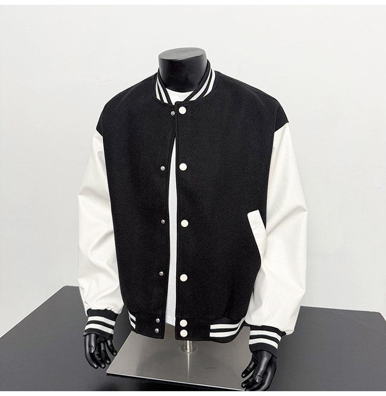 Herren Herbst Neu Locker Lässig Pornografisches Paar Baseball-Uniform Stehkragen Jacke Oberteil