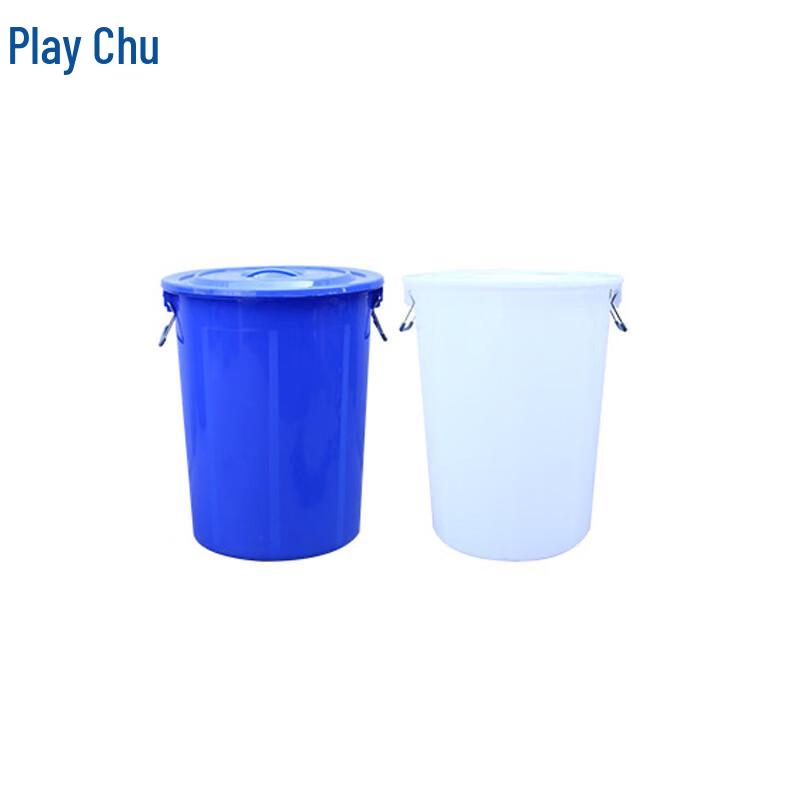 Heavy-Duty 100L Round Plastic Trash Can with Lid