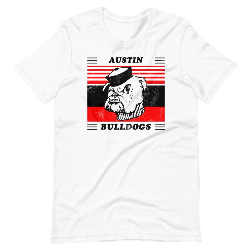 

AUSTIN BULLDOGS High School Texas White Tee Short-Sleeve Unisex 100% Cotton T-shirt Mens Tees Top 4XL