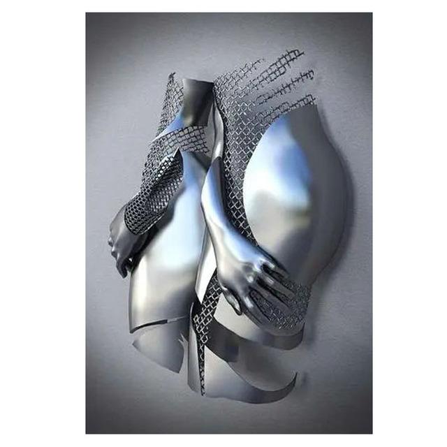 Severská kovová postava pár Socha Nástěnný milenec sochařství Tisk plakátů Nástěnný obraz Obraz na plátně Obývací pokoj Domácí dekorace