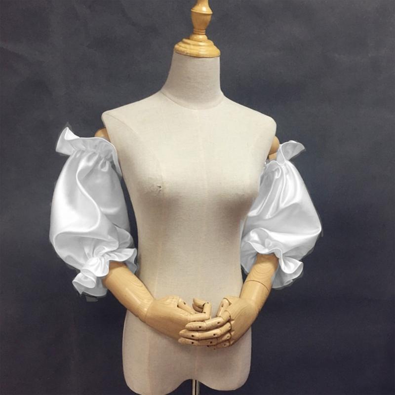 2pcs Bride Arm Sleeves Breathable Loose Sleeves Comfortable Outdoor Sleeves Suitable for Various Gowns