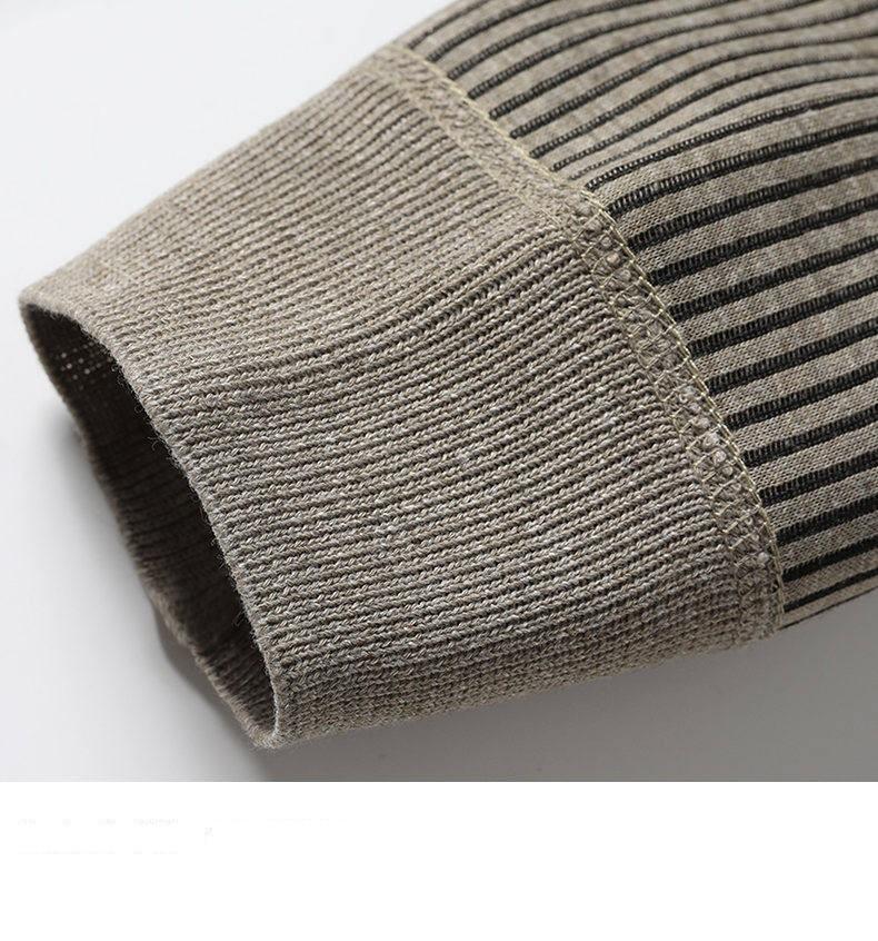 Thermal Mens Cardigan Winter Warm Pullovers Collar Fake Two Piece Knitwear Dad Gift Thick Warm Male Clothing Casual Pullovers