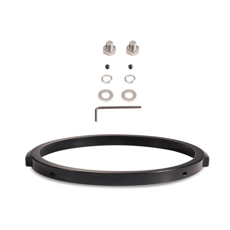 Motorcycles 5.75   LED Headlight Visor Headlamp Bezel Trim Rings Black/Silver 1