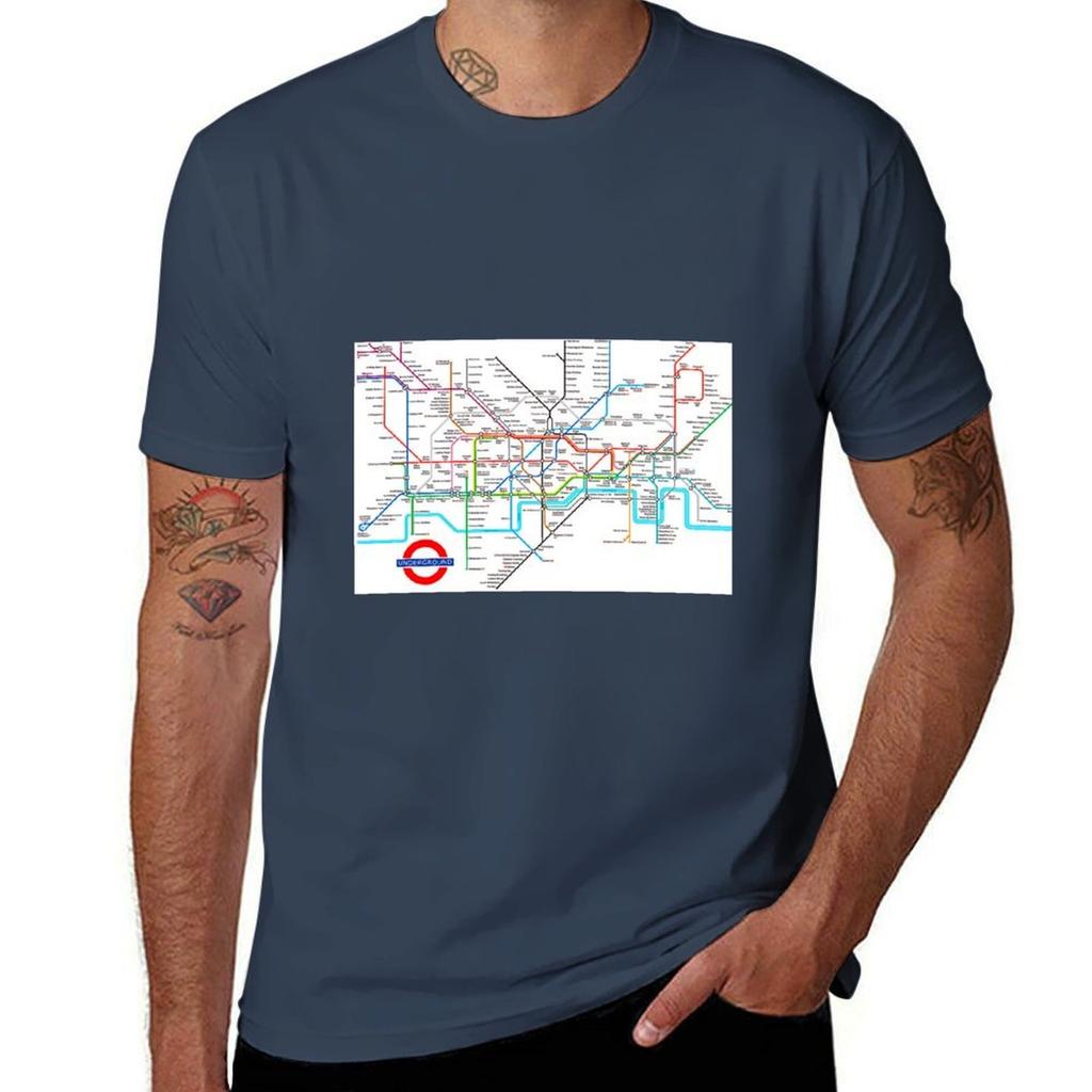 London U-Bahn Karte T-Shirt PerforUnisexce Dry Fit T-Shirt