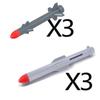 MOC Compatible Military Character Building Blocks Accessories Missile Models Fighter Jet Assembly Children's Toy Mini Brick Gift