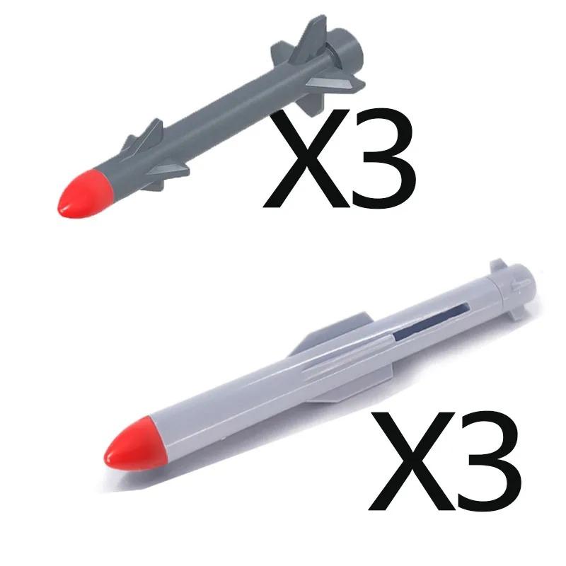 MOC Compatible Military Character Building Blocks Accessories Missile Models Fighter Jet Assembly Children's Toy Mini Brick Gift