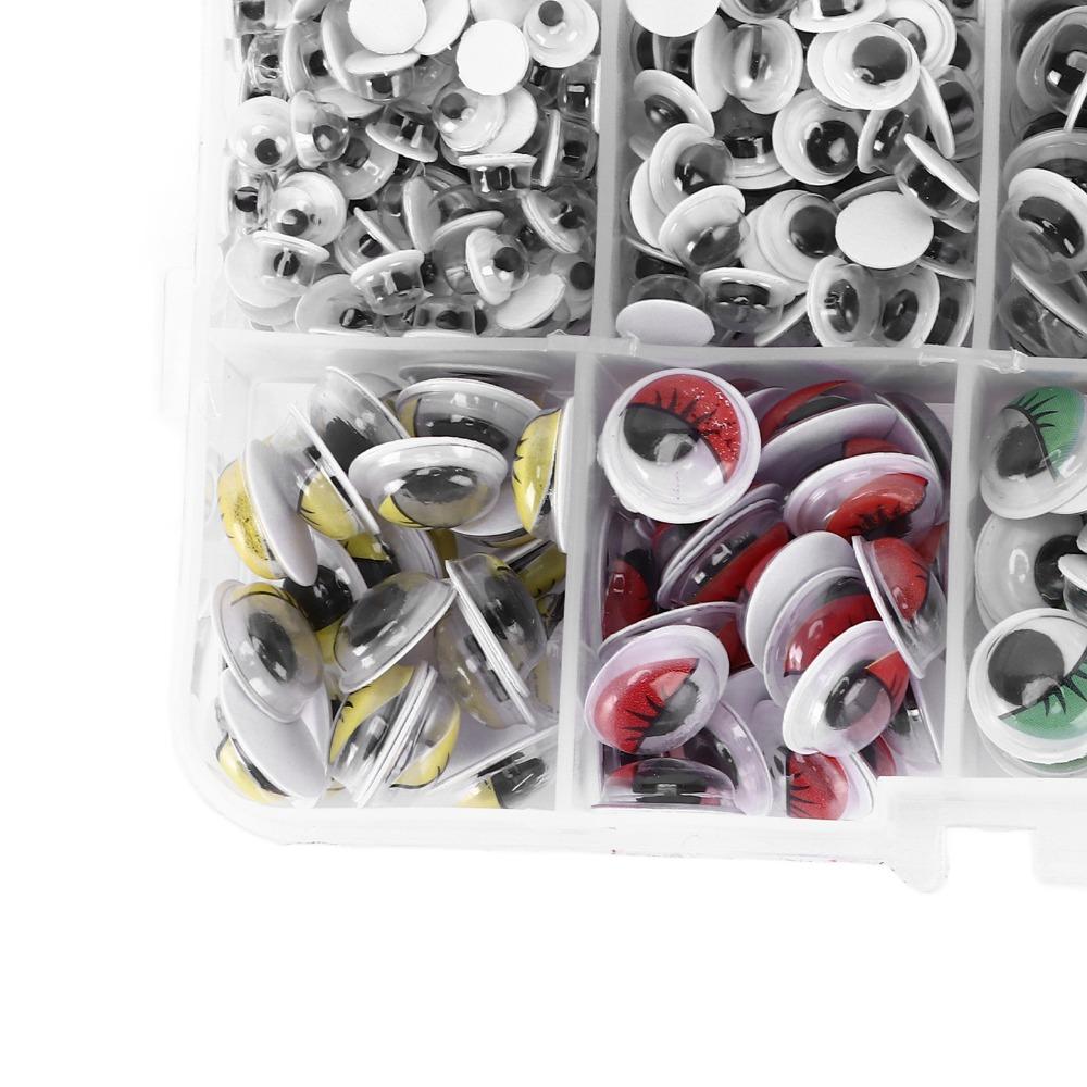 420pcs Plastic Box Included Wiggle Eyes Multi Purpose DIY Wiggle Eyes Wiggle Googly Eyes  DIY