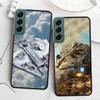 Millennium Falcon In Space Phone Case For Samsung Galaxy S22 S25 Ultra S21 S10 Plus S25Edge S20 S23 S24 FE S10E Cover Silicone S