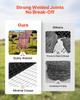 Farm Fence, 122cm X 15.2m, 2 X 4 In Mesh 14 Gauge Galvanized Steel Wire Fencing for Cattle, Hog & Sheep , Heavy Duty Vinyl Coated Livestock Fence for