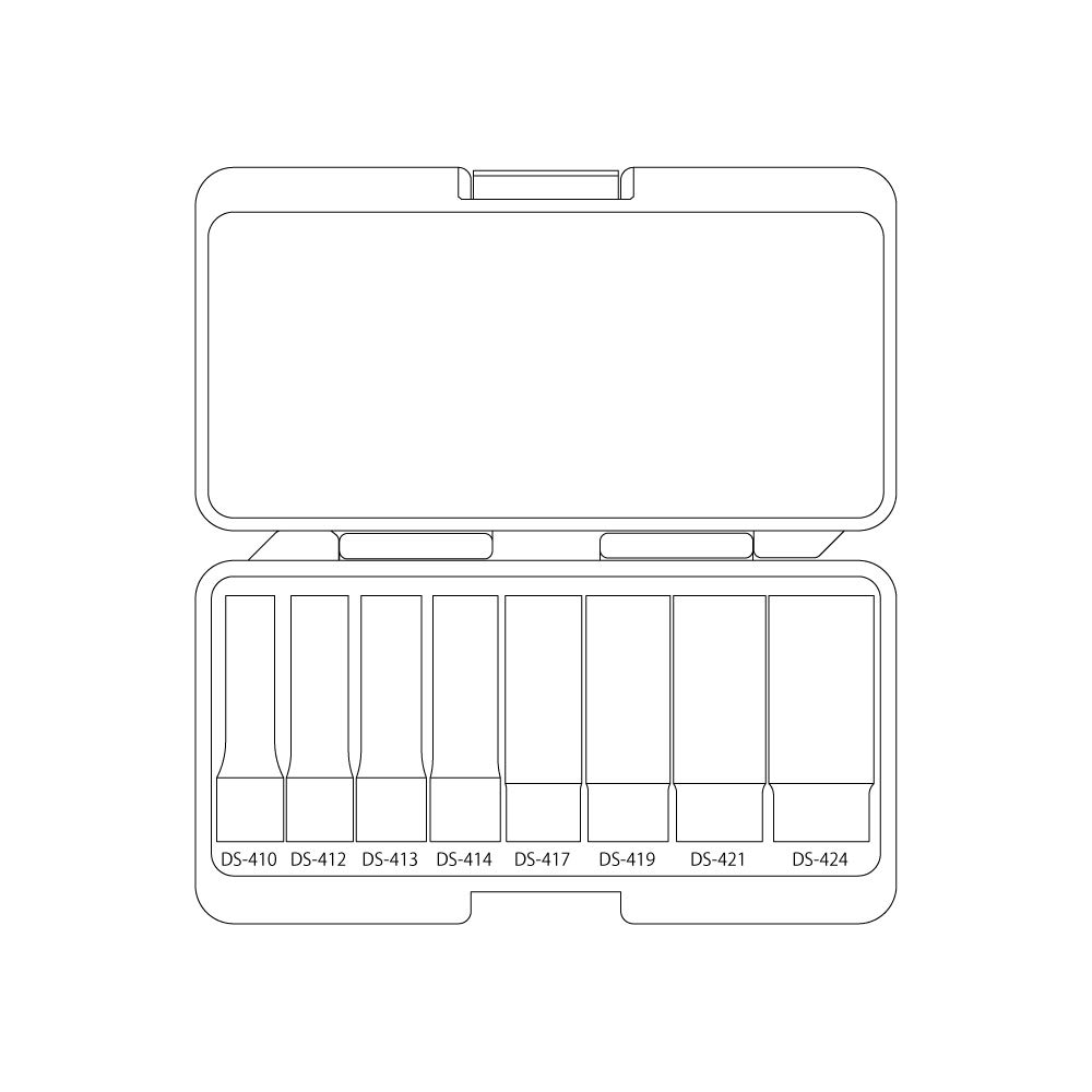 Top Industrial Surface Deep Socket Set for Socket Case Made In Japan (TOP) (8-Piece) Wrenches, 12.7mm Drive, Included, DS4-1024, Tsubame-Sanjo,