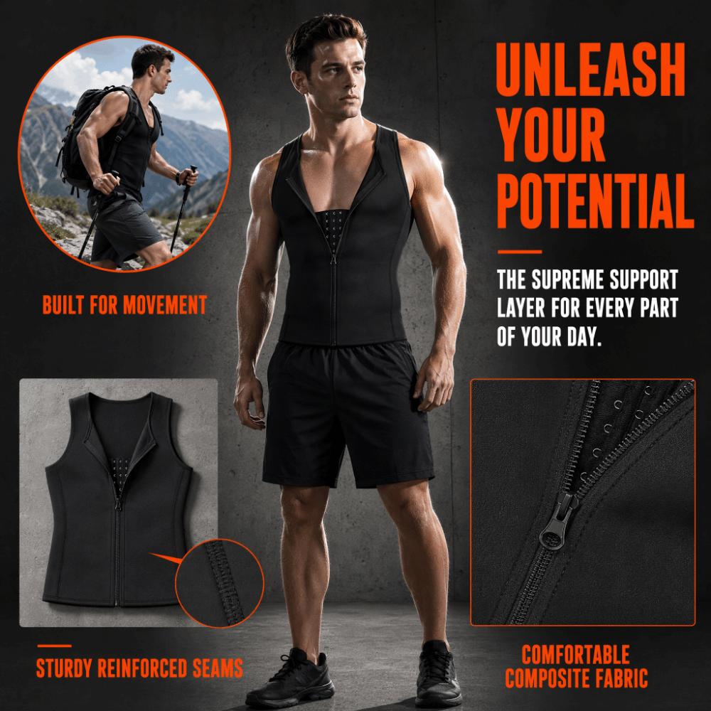 Compression Design Men Shapewear Compressed Zipper Underwear Slimming Body Shaper  For Men