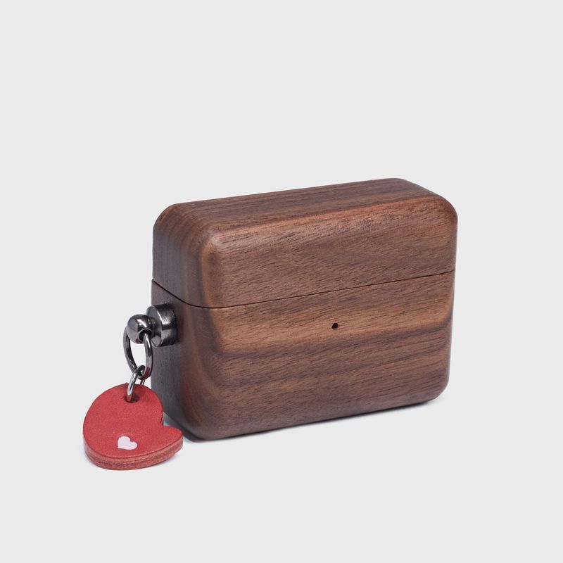 

Защитный чехол для гарнитуры Apple третьего поколения Pro второго поколения, украшения из грецкого ореха, чехол для беспроводных Bluetooth-наушников, ручная работа, изысканная коровья кожа Apple Airpods 3 Heart