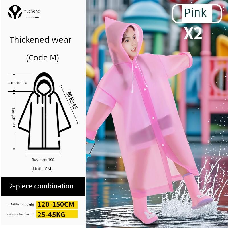 Portable Thickened Kids Raincoat for School Travel