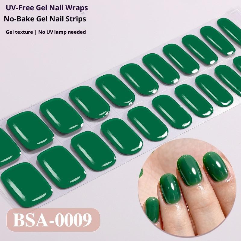 Europäischer und Amerikanischer Stil Einfarbige Nagelsticker UV-freie Gel-Nagelfolien Kein Backen Gel-Nagelsticker