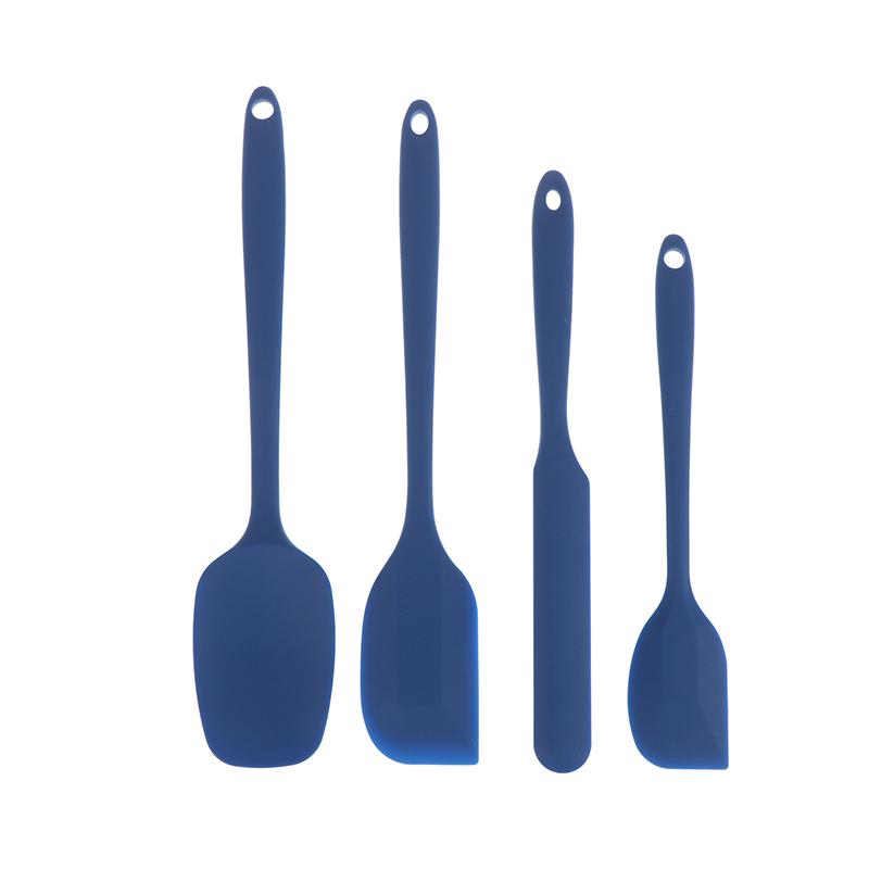 4Pcs/Set Non Stick Heat-Resistant Silicone Spatula Set Kitchen Utensils With Cream Scraper For Cooking Mixing Baking Tools