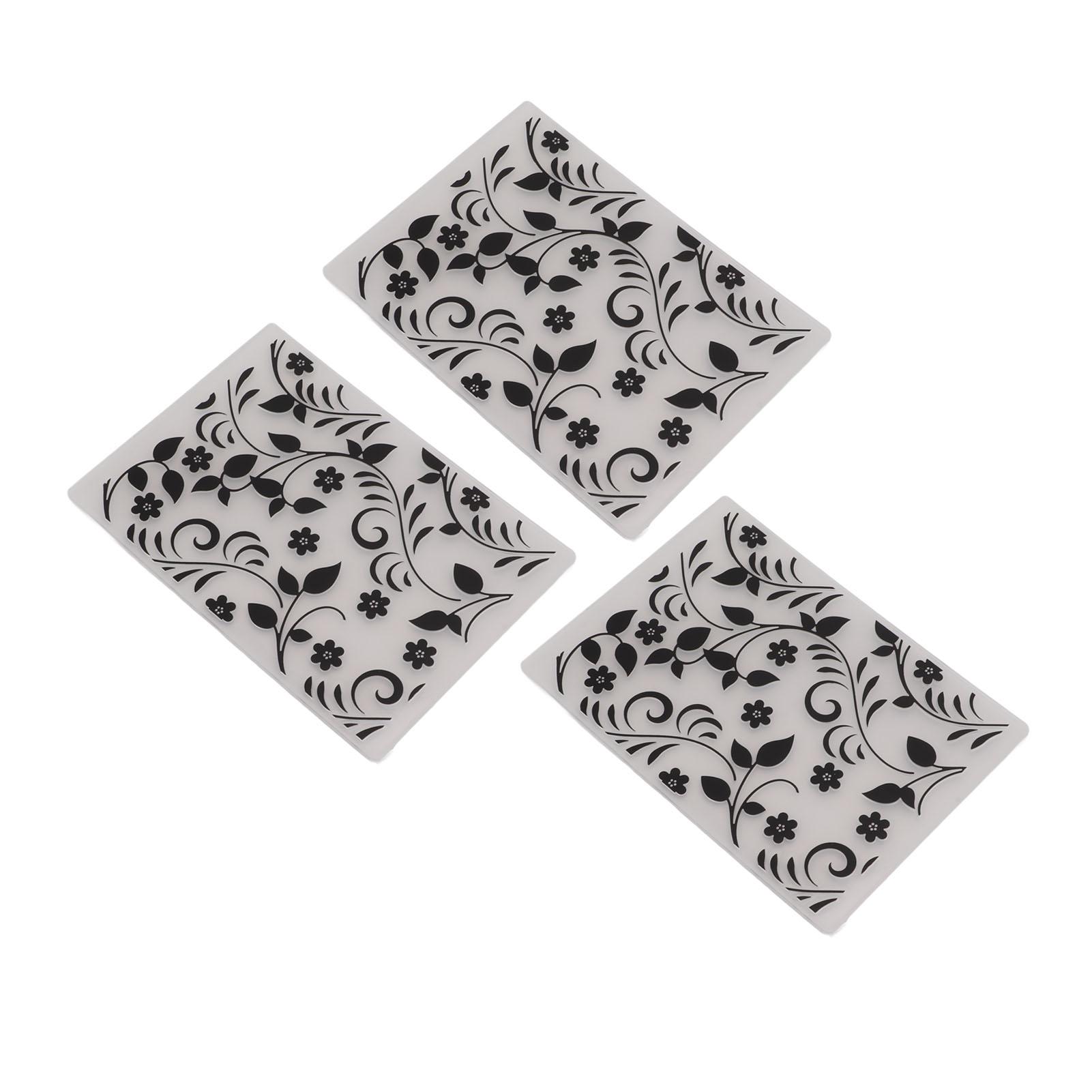 3 Pcs Embossing Folders Multifunctional DIY Plastic Embossing Template Folders for Embossing Machine