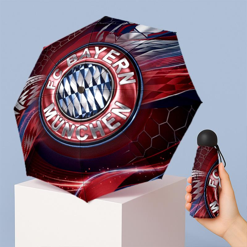 Ombrello Tascabile Pieghevole Mini 5 Pieghe Bayern Monaco Compatto Leggero Anti UV Protezione Pioggia Sole Ombrello Portatile da Viaggio