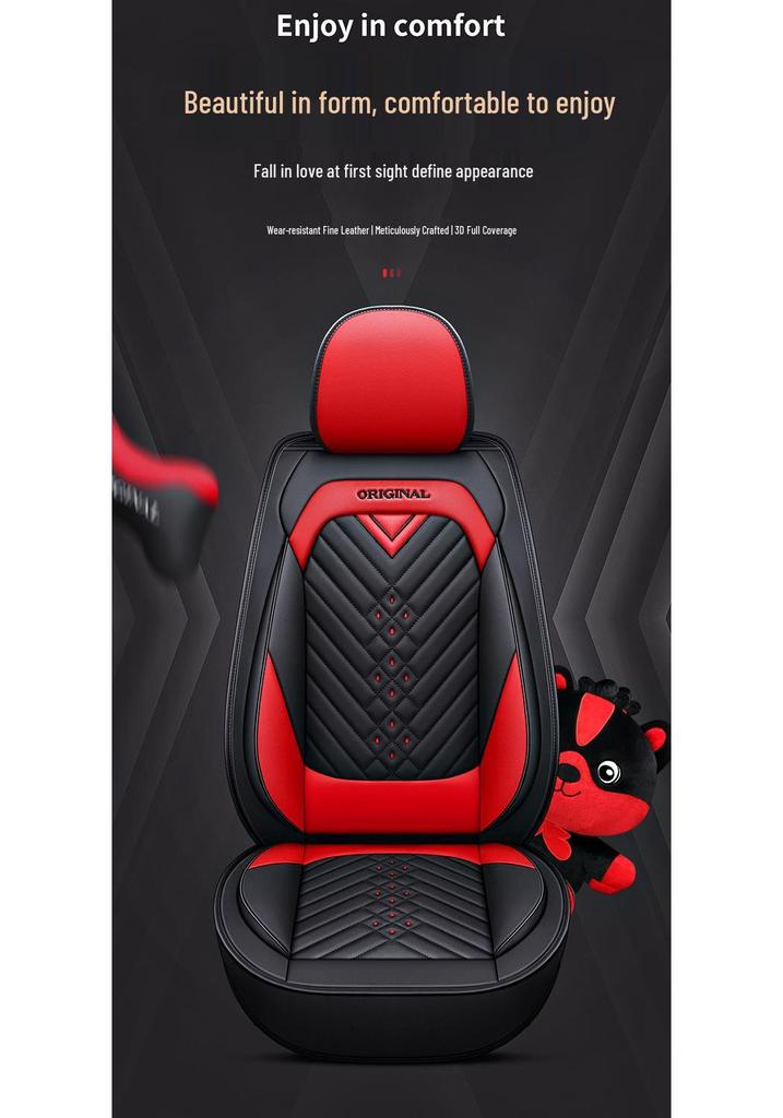 Universal Leather Car Seat Covers & Cushions for All Seasons - Compatible with Skoda Rapid