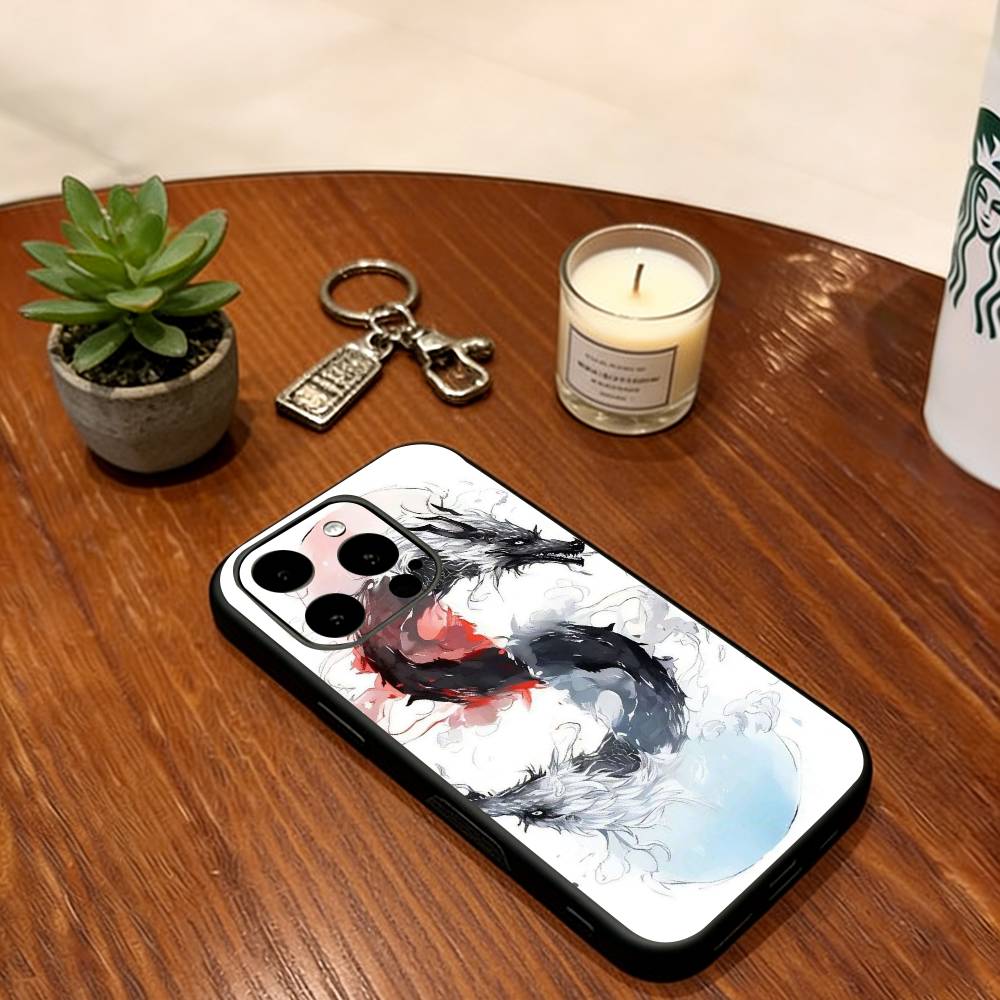 

Yin Yang Dragon Art Phone Case Silicone Soft For IPhone 17 16 15 14 13 12 11 X XR Plus Pro Max Plus iPhone12Pro