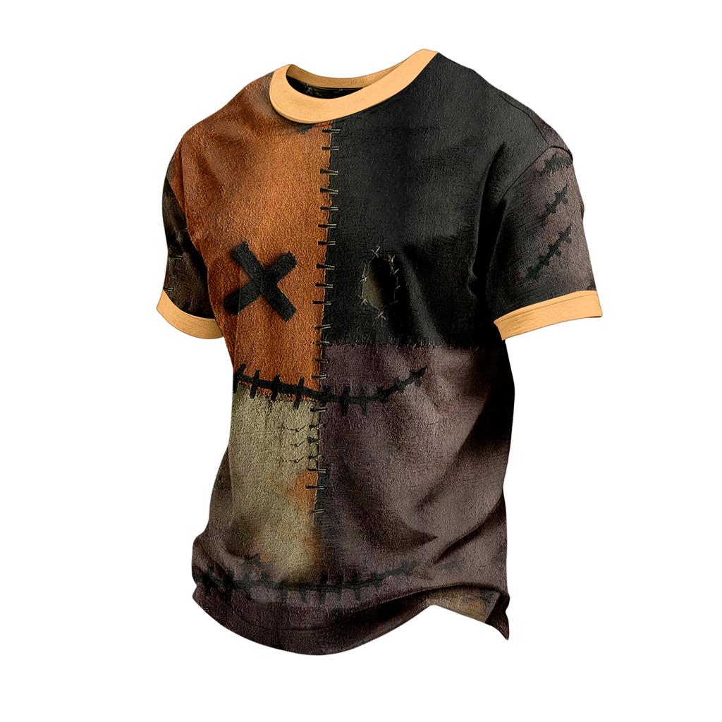 Men's Short Sleeve Halloween Print T-Shirt Casual Fashion Top
