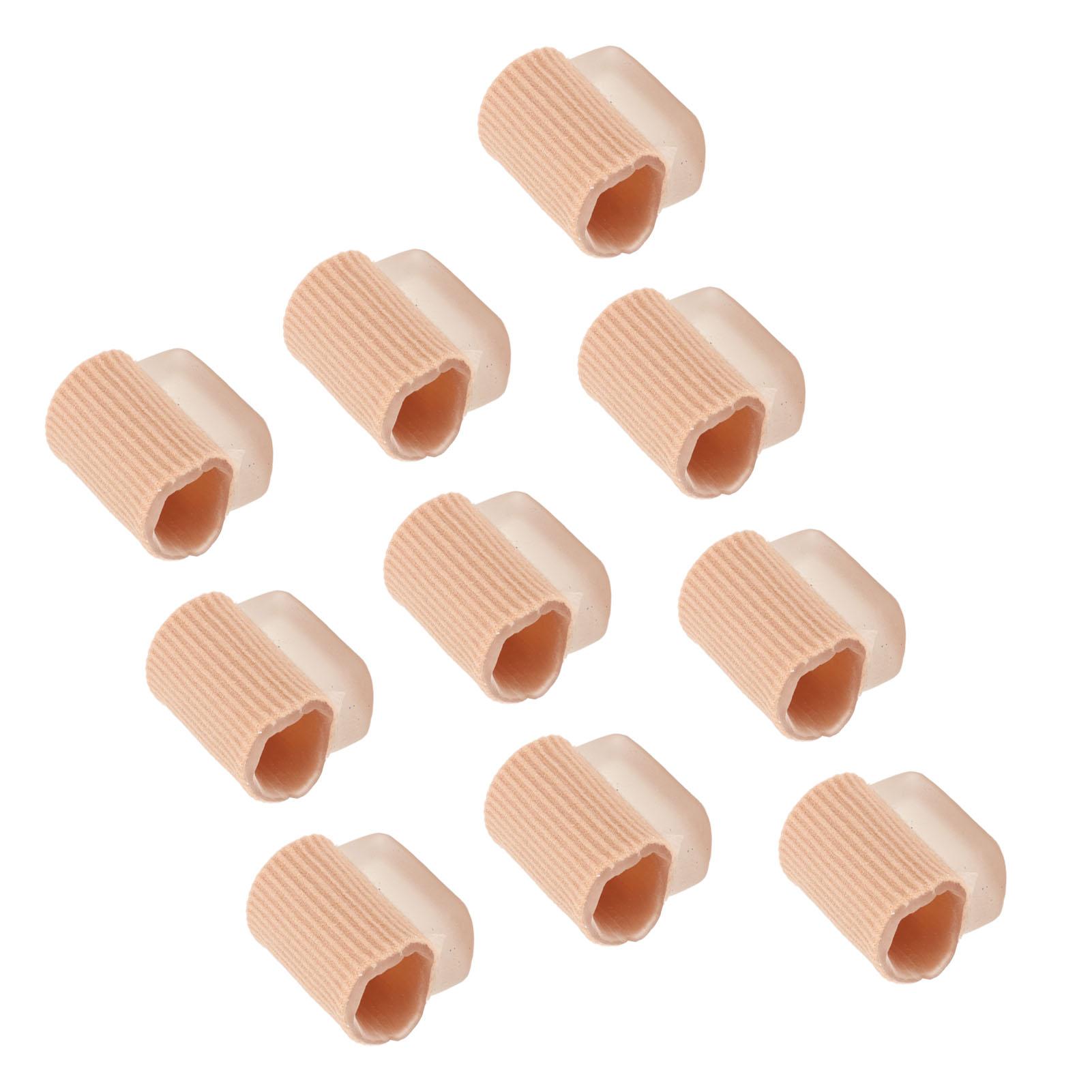 

10pcs Toe Cushion Tube Relieve Pressure Ache Fiber Gel Toe Tubes Sleeves for Overlapping Toes