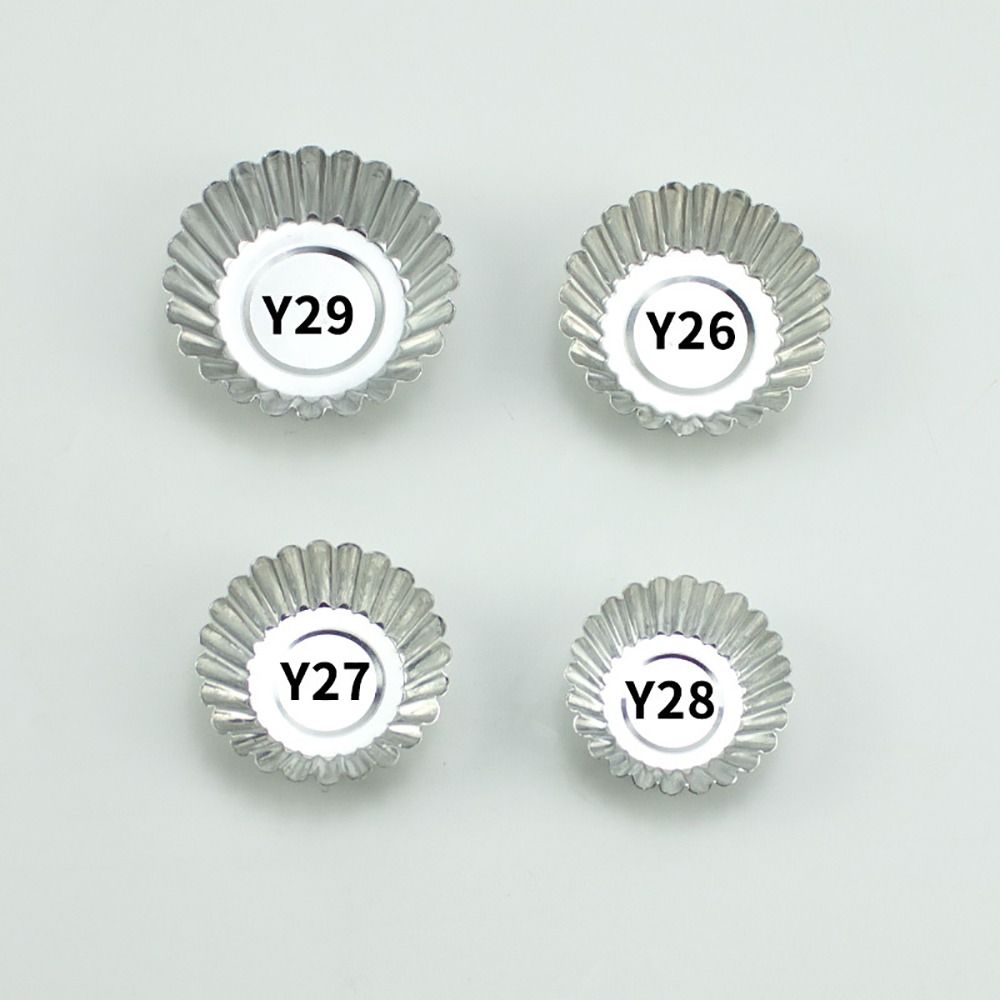 10 st Nya Äggtartformar i Aluminiumlegering Blomform Non-stick Muffinform Återanvändbara Muffinbakformar Köksverktyg