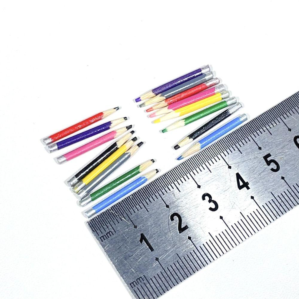 Study Scene Mini Colored Pencils Pretend Play Miniature Pen Dollhouse Pencils  Kids Toy