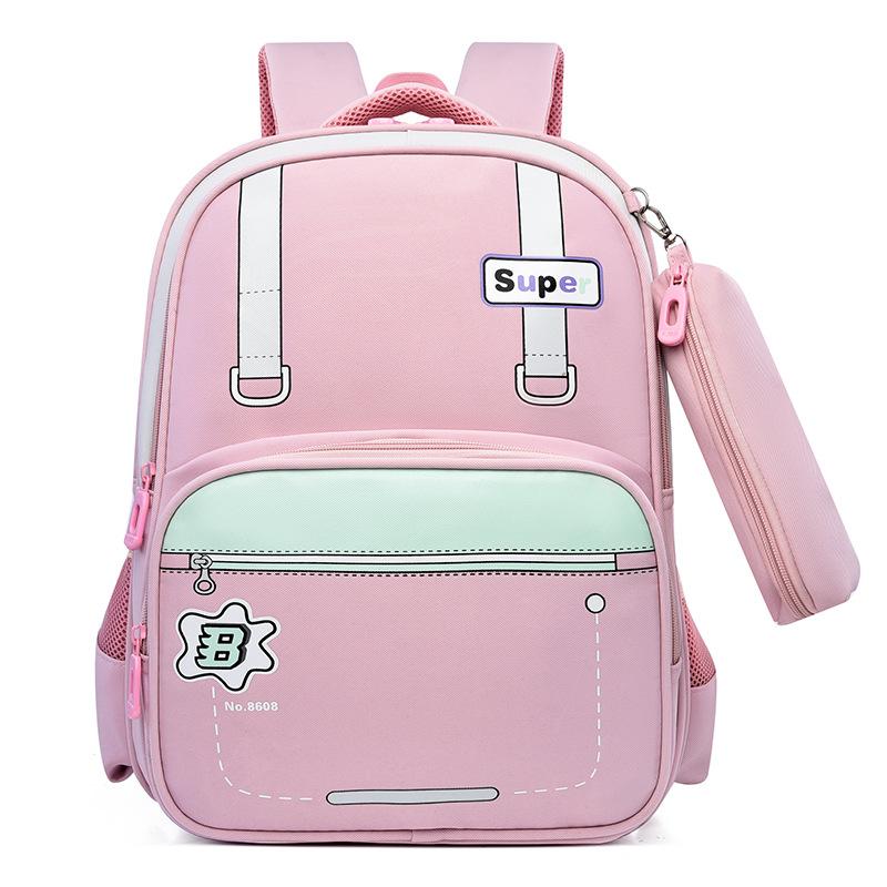 School bag New primary school school bag Grades 1-3 Reduce the burden Large capacity school bag Leisure backpack