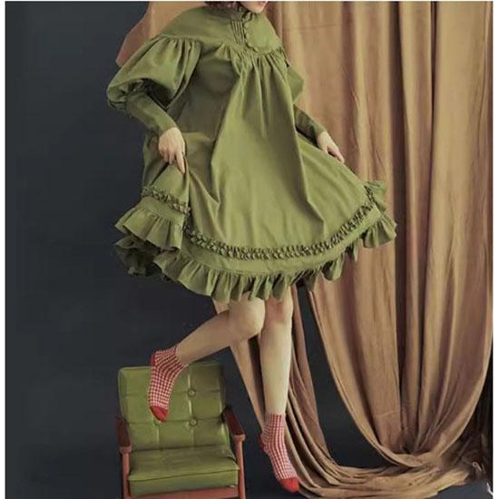 Vestido Lolita Gótico Vintage Feminino Medieval Vitoriano Princesa Empregada Fantasia de Halloween Manga Lanterna Menina Vestido Fada Fofo