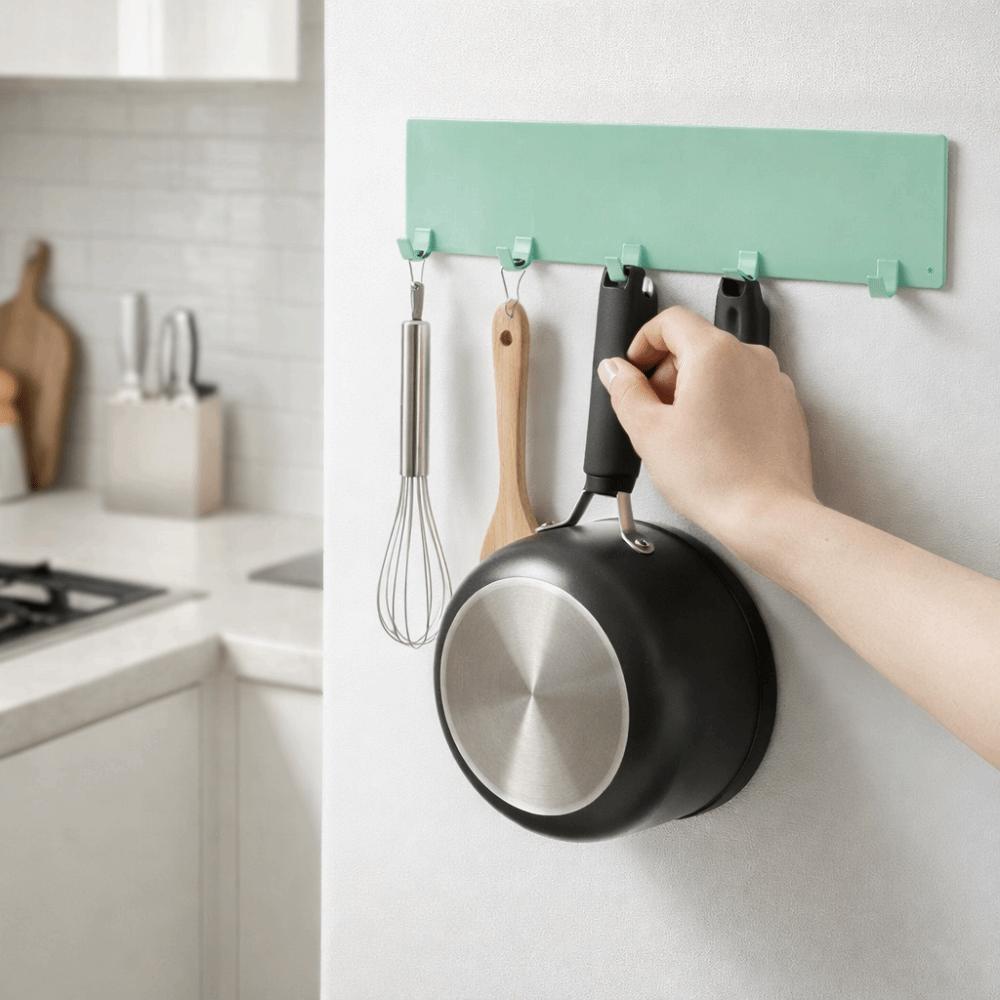 No Punch Refrigerator Magnetic Hook Wall Mounted Side Storage Rack Side Row Hook  Refrigerator Side