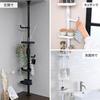 YAMAZEN Short Tension with 2 Hooks and 3 Kitchen Spice Entryway 25cm X X Gap Suitable for Rental Assembly Black Pole, One-Touch Installation, Trays,