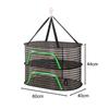 Garden Folding Drying Net Breathable Wear Resistant Space Saving with Hanging Hook Practical for Tea Meat Pot Flowers Drying Net