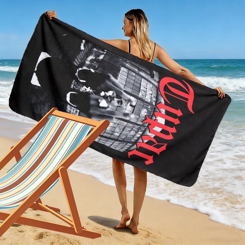 Legacy Tupac: Iconic Spirit Beach Towel Outdoor Camping Soft Quick-drying Swim Towel Swim Seaside Travel and Vacation Towels Fashion Beach