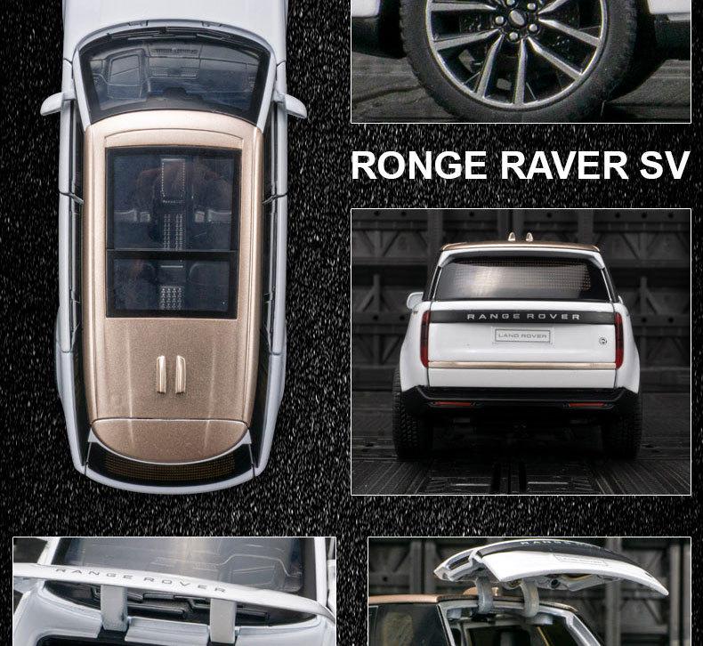 Qiyi Q3005A 2022 Range Rover Alloy Off-Road 6-Door Sound & Light Pull-Back Toy Car Model Ornament