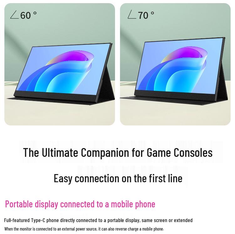 15.6" Portable Monitor: Expand Your Laptop or Game with HD IPS(Screen)
