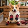 Waterproof Non Slip Dog Socks for Small Medium Dogs Adjustable Strap Durable Soft Fabric Protective Paw Covers